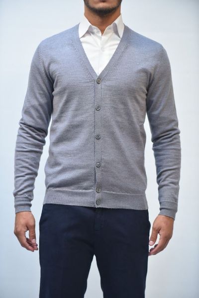 Immagine di CARDIGAN +39 MASQ UOMO MA080002 GRIGIO CHIARO