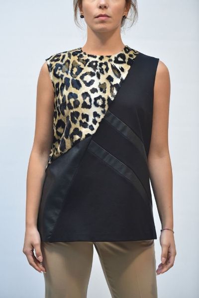 Immagine di | MAGLIA SMANICATO ONE DONNA T0004 0101B NERO MACULATO