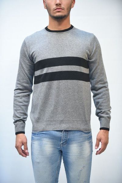Immagine di | MAGLIA DANIELE ALESSANDRINI UOMO FM903293807 GRIGIO NERO