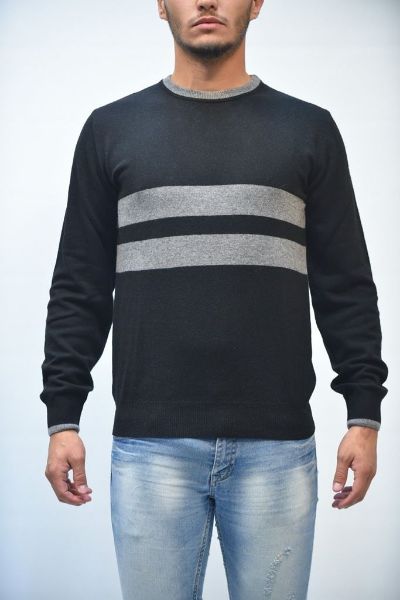 Immagine di | MAGLIA DANIELE ALESSANDRINI UOMO FM903293807 NERO GRIGIO