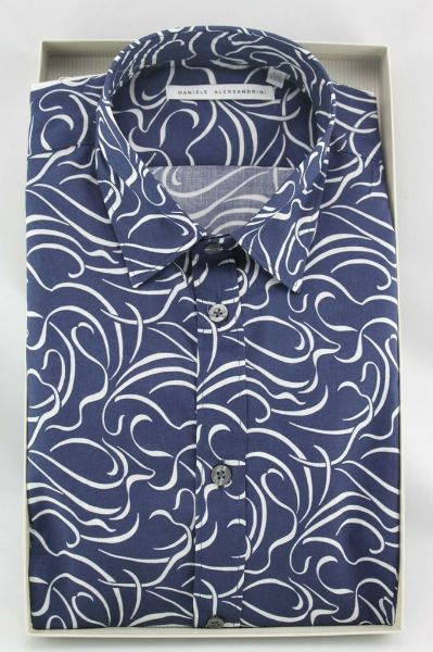 Immagine di CAMICIA DANIELE ALESSANDRINI UOMO C1507B12763901 BLU BIANCO
