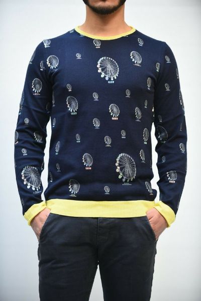 Immagine di | MAGLIA DANIELE ALESSANDRINI UOMO FM90368 BLU P/E