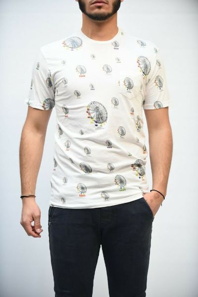 Picture of T-SHIRT MAN DANIELE ALESSANDRINI M6860E643 BIANCO