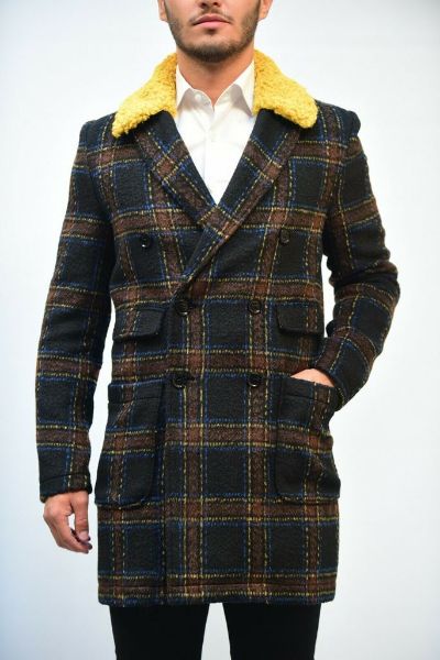 Immagine di | CAPPOTTO DANIELE ALESSANDRINI UOMO T524M5173906 QUADRI 