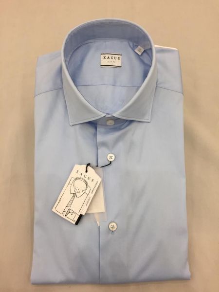 Immagine di XACUS  CAMICIA UOMO ART. 16113.004.658 SLIM FIT AZZURRO.