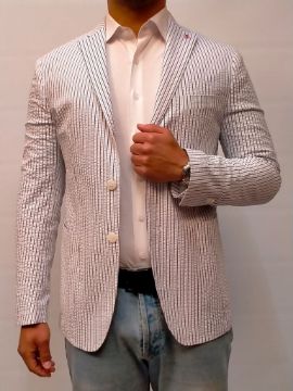 Visualizza i dettagli per | GIACCA  JERRY KEY UOMO ART. 2531 RIGHE Immagine di | GIACCA  JERRY KEY UOMO ART. 2531 RIGHE