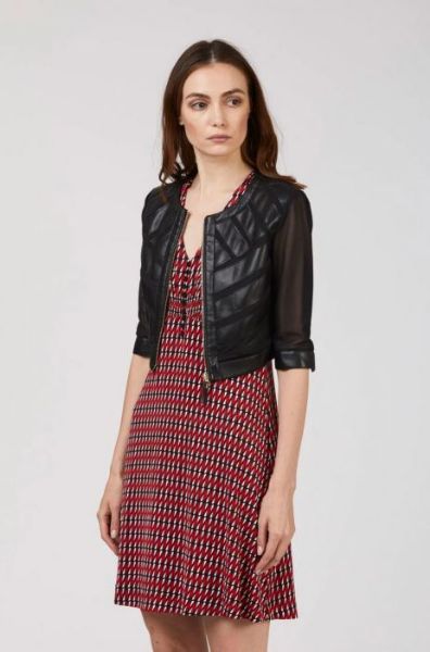 Immagine di GIACCHINO NAVY NENETTE DONNA JACKET ECOPELLE NERO