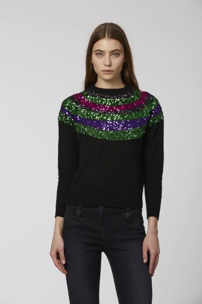 Immagine di | MAGLIA NENETTE DONNA MAIS NERO/MULTICOLOR