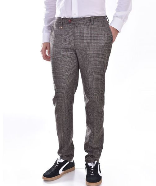 Picture of PANTALONE BARBATI UOMO P-ALAN 852 FANTASIA MORO