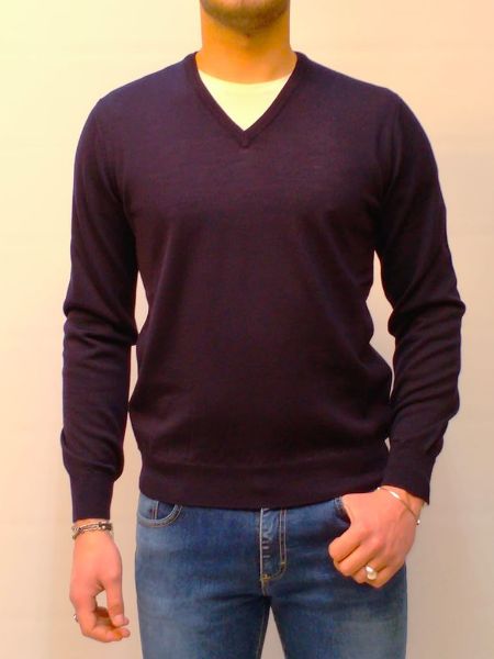 Immagine di | MAGLIA SCOLLO A V BLOCK23 UOMO 0701 BLU