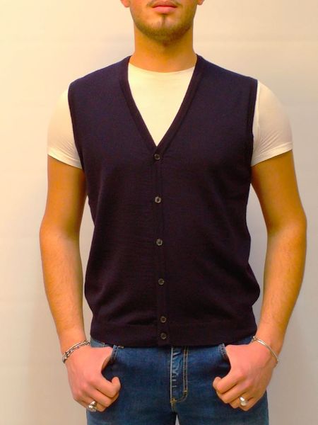 Immagine di | MAGLIA A/I GILET BLOCK23 UOMO 0705 BLU 