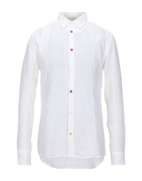 Immagine di . CAMICIA GREY DANIELE ALESSANDRINI C6534S23824200 BIANCO BASICA 100% LINO
