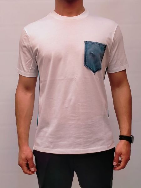 Immagine di | T-SHIRT UOMO P.M.D.S. ART. TEE STRIP BIANCO MADE IN ITALY