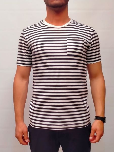 Picture of | T-SHIRT DANIELE ALESSANDRINI UOMO M9257A644202 RIGHE