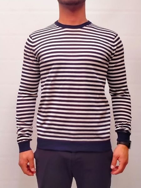 Immagine di | MAGLIA DANIELE ALESSANDRINI UOMO FM51215F4200 RIGHE