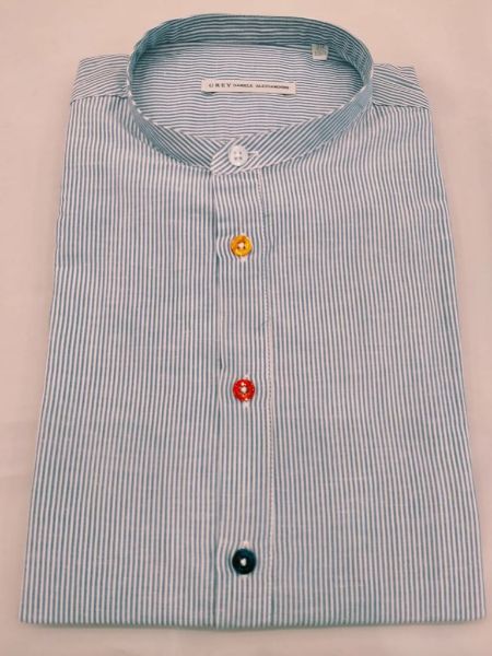 Immagine di CAMICIA DANIELE ALESSANDRINI UOMO C1824B14084200 FANTASIA RIGHE