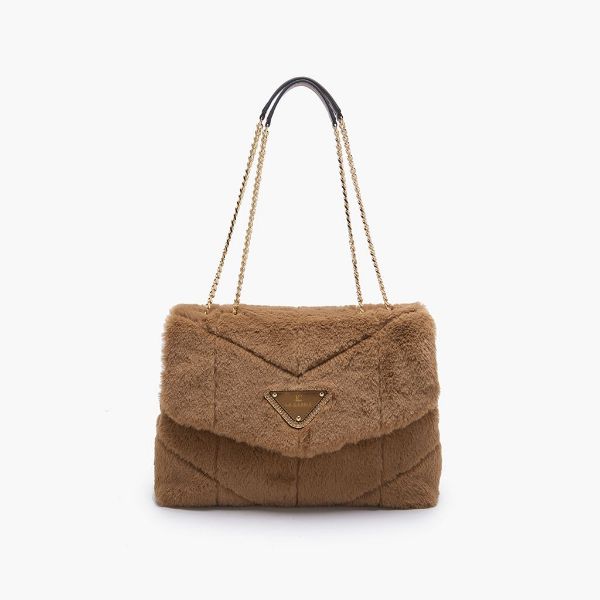 Immagine di BORSA LA CARRIE DONNA FUR BUCKET 122M-WM-141-SYN CAMMELLO.