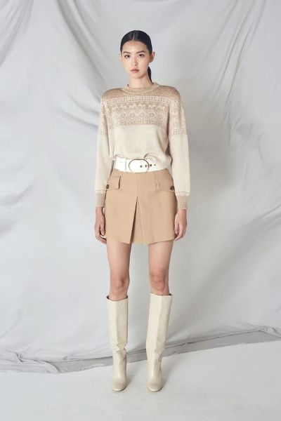 Immagine di | MAGLIA NENETTE DONNA MERRICK PANNA/ORO