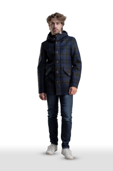 Immagine di . GIACCONE PARKA ERO UOMO 1248 QUADRI BLU/VERDE