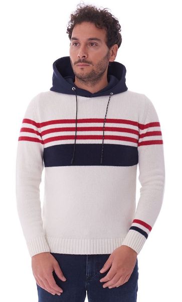 Immagine di MAGLIA FELPA PMDS UOMO AUGE BLU/PANNA