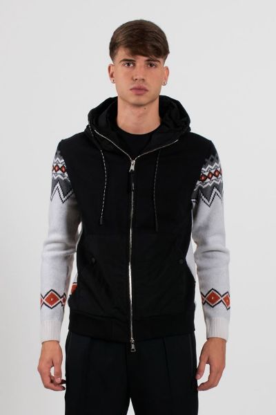 Immagine di MAGLIA FELPA PMDS UOMO ARETUSA NERO ROMBI