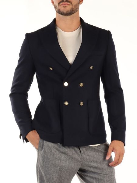 Immagine di GIACCA DANIELE ALESSANDRINI UOMO DOPPIO PETTO G3441S21104206 BLU