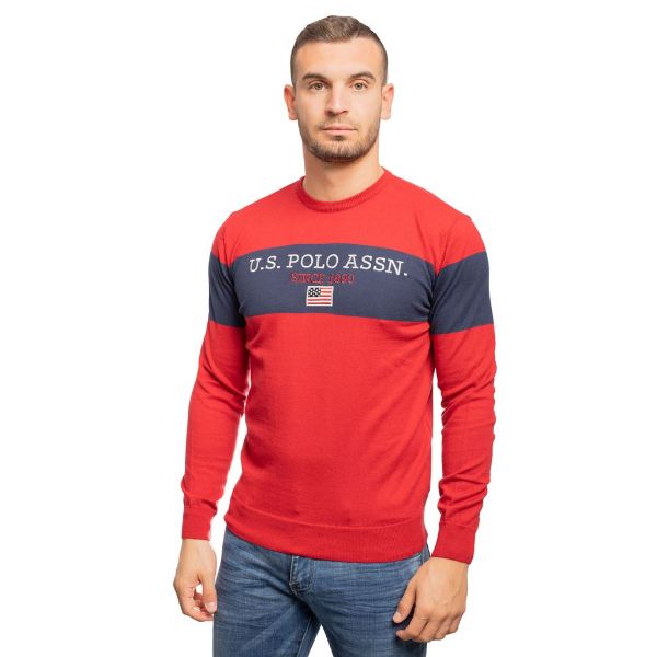 Picture of | MAGLIA UOMO U.S POLO ASSN PULLOVER 48847 62848 ROSSO/BLU