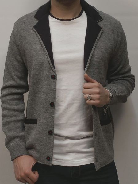 Immagine di CARDIGAN DANIELE ALESSANDRINI UOMO FM909644206 BLU/GRIGIO