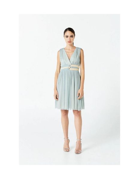 Immagine di . ABITO NENETTE DONNA ARIZONA IN JERSEY E LUREX CELESTE