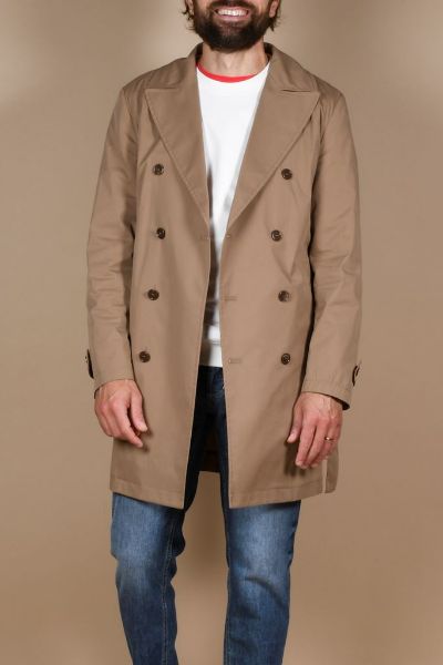 Immagine di . CAPPOTTO TRENCH DOPPIOPETTO DANIELE ALESSANDRINI UOMO X1044N1034300 CAMMELLO