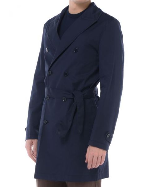 Immagine di . CAPPOTTO TRENCH DOPPIOPETTO DANIELE ALESSANDRINI UOMO X1044N1034300 BLU
