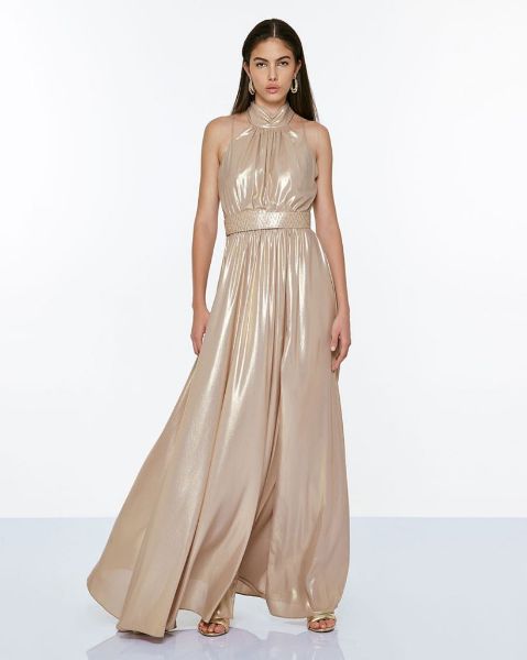 Immagine di ABITO LUNGO CON SCHIENA GLITTERATA ACCESS FASHION DONNA ART. 3366-402 ORO
