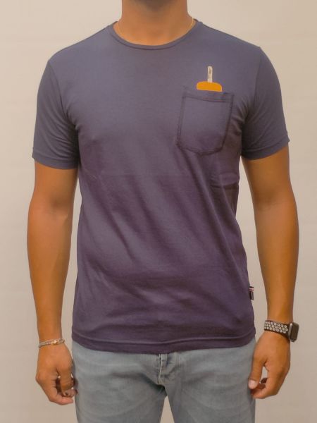 Immagine di . T-SHIRT DANIELE ALESSANDRINI UOMO M7745E6434302 BLU