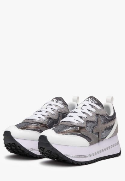 Immagine di SCARPE W6YZ DONNA SNEAKERS IN PELLE E TESSUTO TECNICO RAYA-W.05 BIANCO/GRIGIO