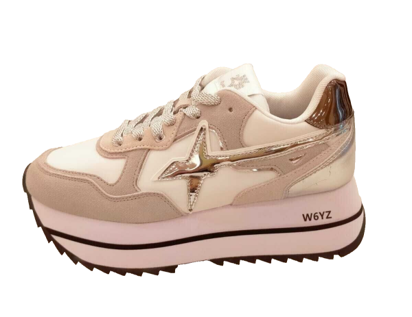Immagine di SCARPE W6YZ DONNA SNEAKERS IN SUEDE E TESSUTO TECNICO DEVA-W.06 BIANCO/ARGENTO