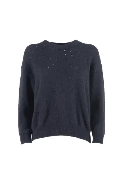 Immagine di . MAGLIA NENETTE DONNA CON STRASS MYBLING NERO