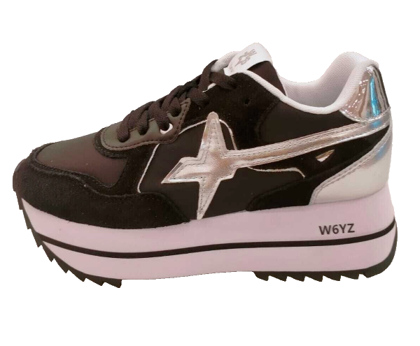 Immagine di SCARPE W6YZ DONNA SNEAKERS IN SUEDE E TESSUTO TECNICO DEVA-W.06 NERO/ARGENTO