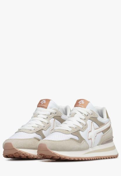 Immagine di SNEAKERS W6YZ DONNA IN SUEDE E TESS. TECNICO YAK-1E05 BIANCO/BEIGE P/E