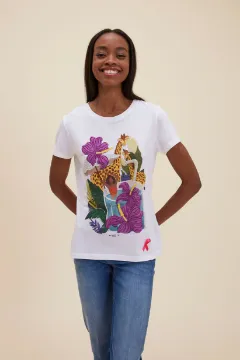 Visualizza i dettagli per . MAGLIA T-SHIRT DONNA NENETTE DOK BIANCO Immagine di . MAGLIA T-SHIRT DONNA NENETTE DOK BIANCO