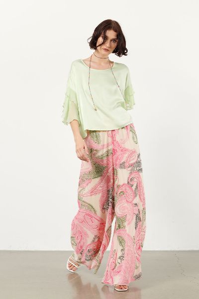 Immagine di . PANTALONE B.YU DONNA IN VISCOSA BY06153 FANTASIA
